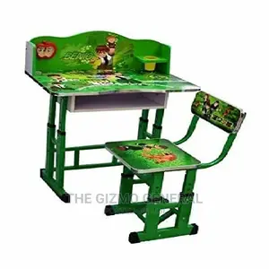 Fancy School Desk and Chair for Kids - Green