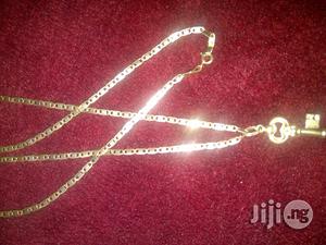 Italy 750 Pure 18karat Gold Necklace Blade Tiny Design