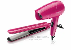 Philips HP8643-00 Hairdryer and Straightener Set - Pink