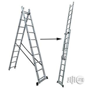 2 Section Extension Aluminium Ladder - 2x18