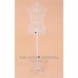 Metal Female Dress Form Mannequin - White