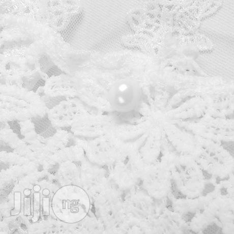 White Explosion Evening Dress Applique