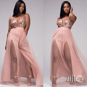 New Sequin Stitching Chiffon Sexy Backless Party Dress
