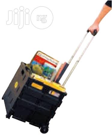Easy Crat Rolling Foldable Plastic Crate With Telescopic Handle And 3i