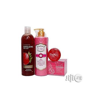 Photo - Yuri Skin Care Whitening Healthy Lotion Body Cream + Face Cream + Strawberry Body Wash & Face Soap