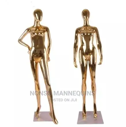 Female Gold Faceless Mannequin