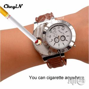 Wrist Watch Quartz Windproof Electronic Cigarette Lighters