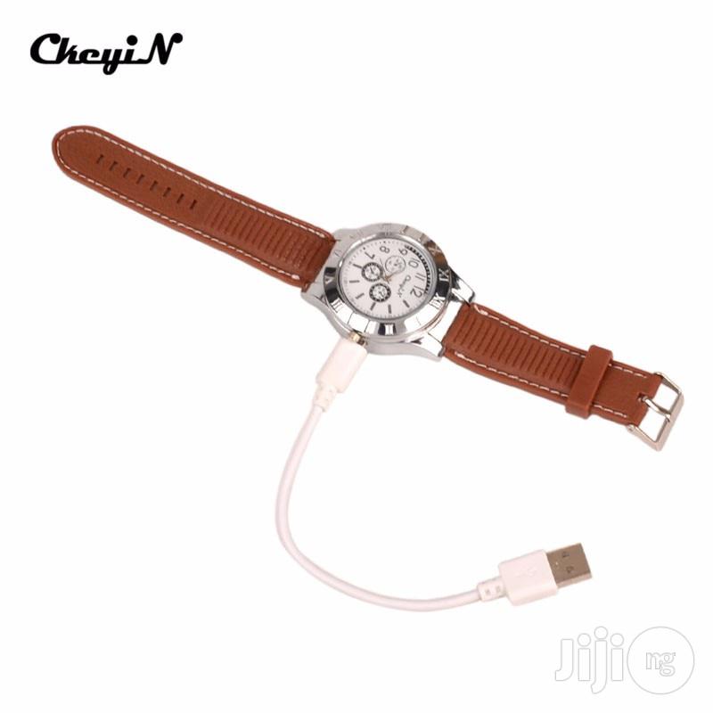Wrist Watch Quartz Windproof Electronic Cigarette Lighters