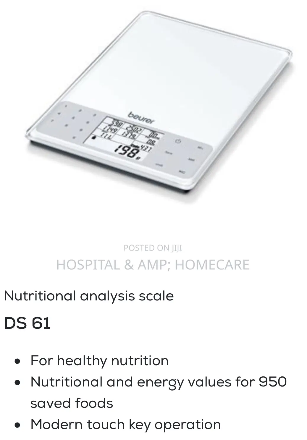 Beurer DS61 Nutritional Scale