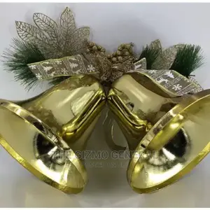 Bell Shaped Christmas Decoration - Red/Yellow