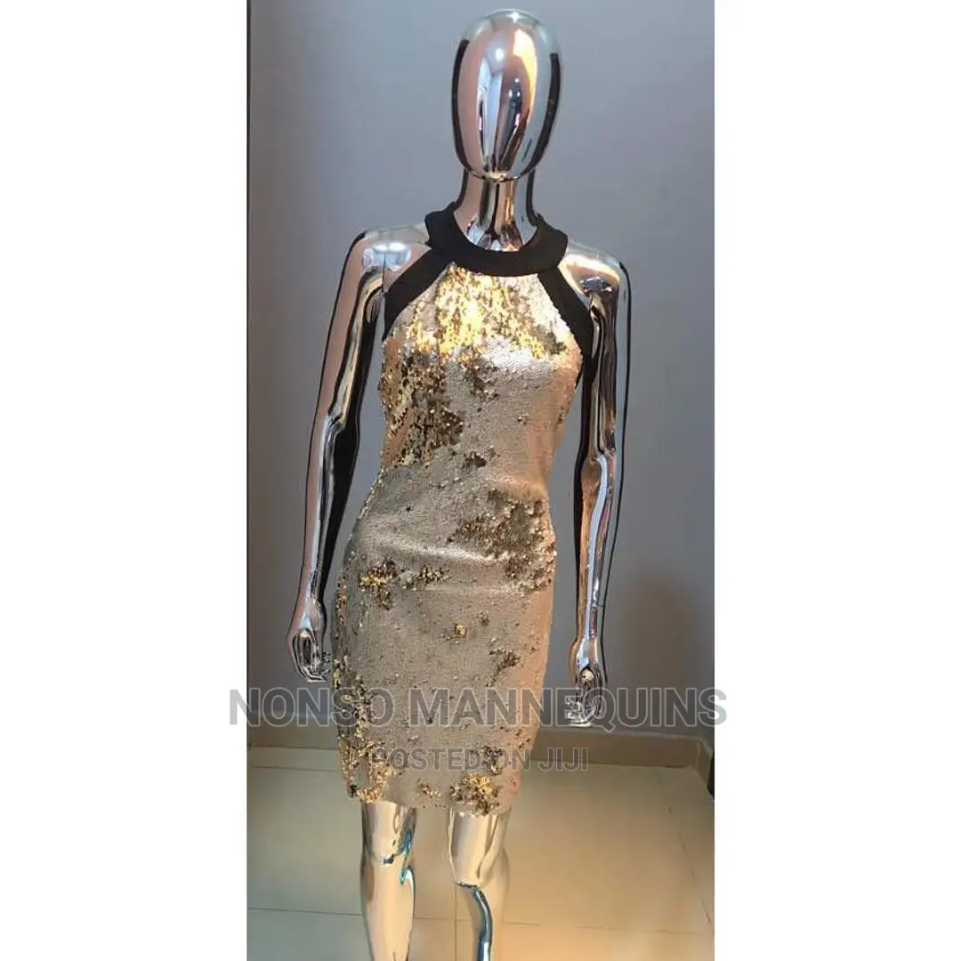 Silver Faceless Mannequin