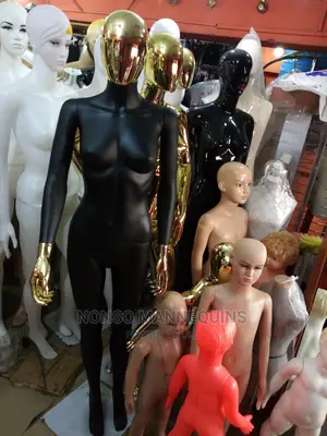 Gold And Black Female And Male Mannequin