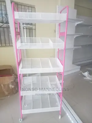 Pink and White Display Basket