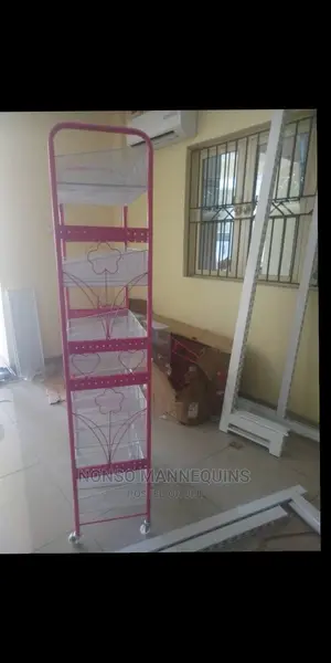 Pink and White Display Basket