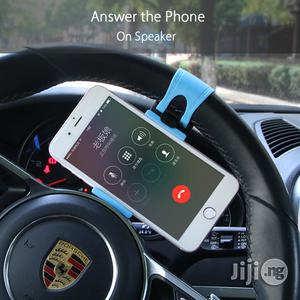Car Steering Wheel Clip Mount Rubber Band Holder for iPhone