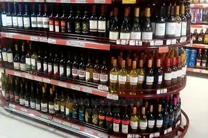 Single Sided Wine Brown Colour Supermarket Shelves