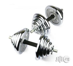 20kg Chrome Adjustable Dumb Bell Chromed