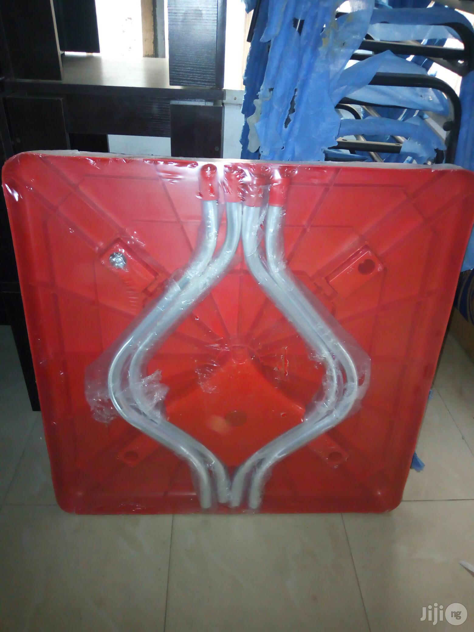 Plastic Table With Iron Legs