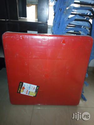 Plastic Table With Iron Legs