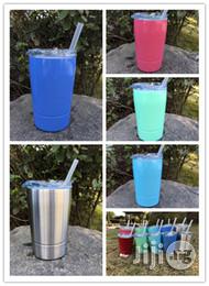 Wine Glasses With Lid Straws Stemless Cocktail Glasses Stainless Steel Double Wall Wine Glass With Lids Straws Kids Birthday Gifts 5