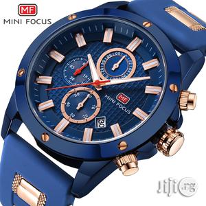 Mini Focus Silicone Strap Wrist Watch Male Blue Clock