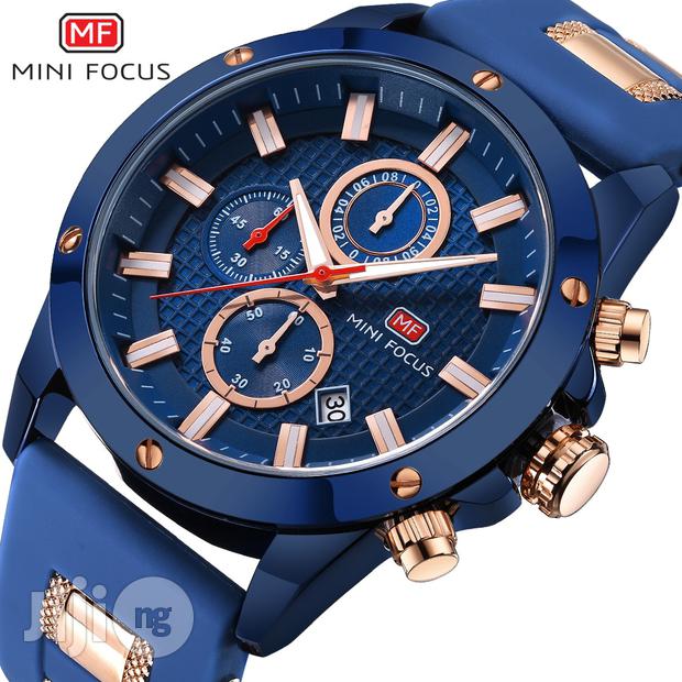 Mini Focus Silicone Strap Wrist Watch Male Blue Clock in Ikeja