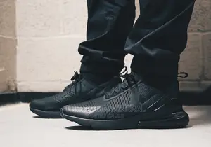 Nike Air Max 270 Triple Black Running Shoes Blackout Ah8050