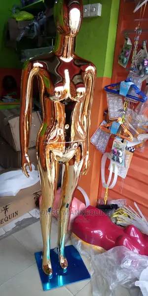 Chrome Female And Male Gold Mannequin