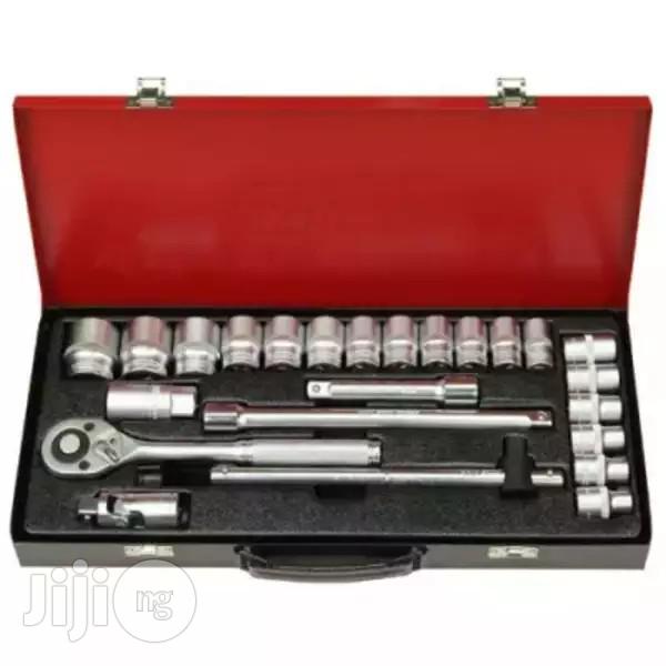 24 Pcs 1/2 Inch Drive Tools Socket Wrench Set
