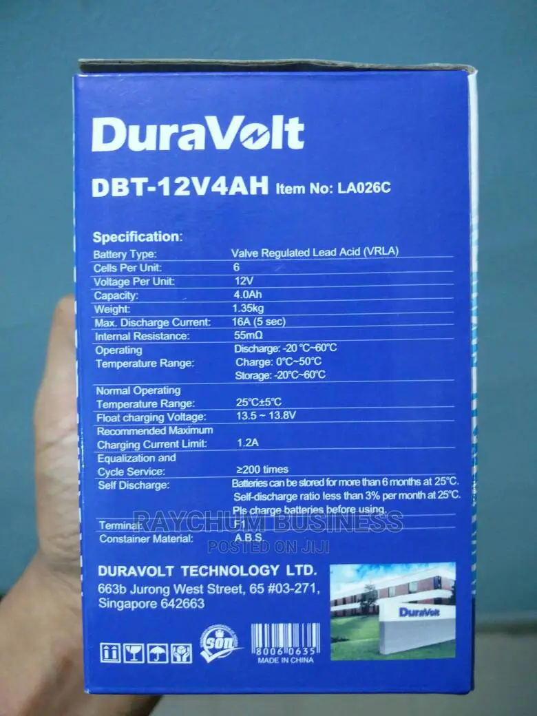 Daravolt Rechargeable Batteries 12V 4.5ah