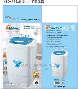 Boscon Single Tub Washing Machine 6.8kg