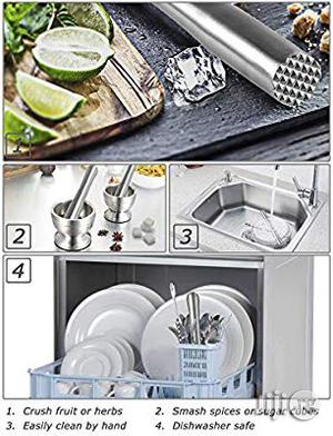 Cocktail Mixing Spoon Garnish Fork 9 Inch Drink Muddler Frui
