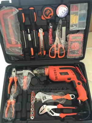 Portable Tools Box With Drill Machine