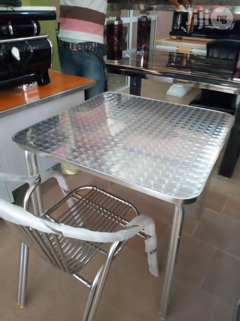 Stainless Chair And Table Suitable