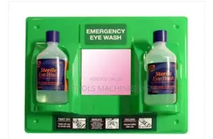 Emergency Eyewash Station, 16 Oz Bottle, 2 Bottles/Station