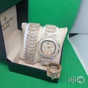Patek Philippe Chain Wrist Watch, Bracelet Ring - Rose Gold