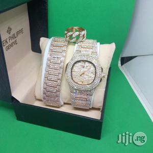Patek Philippe Chain Wrist Watch, Bracelet Ring - Rose Gold