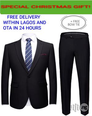 Black Slim-Fit Office/Wedding Suit