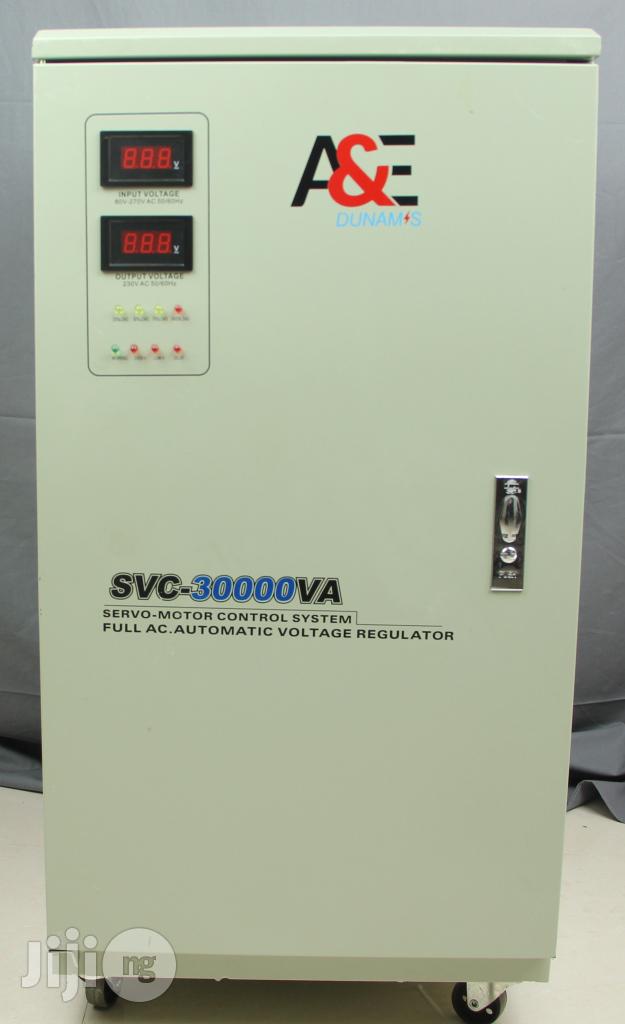 A E 30kva Servo Central Stabilizer Single Phase 80v-260v