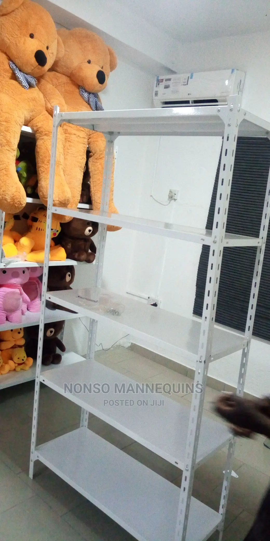 White Colour Angle Slotted Multi Purpose Display Racks