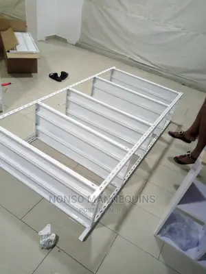 White Colour Angle Slotted Multi Purpose Display Racks