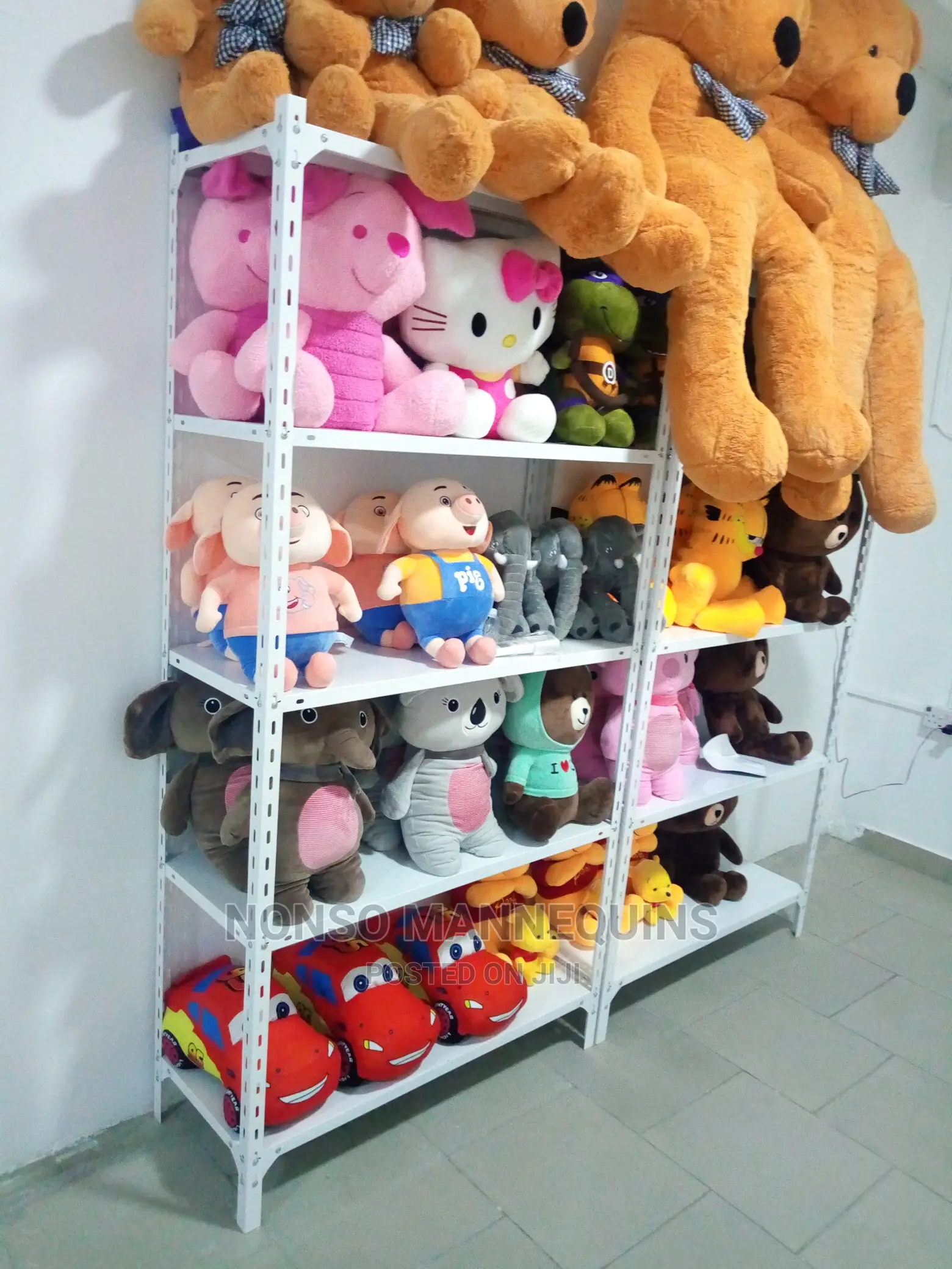 White Colour Angle Slotted Multi Purpose Display Racks