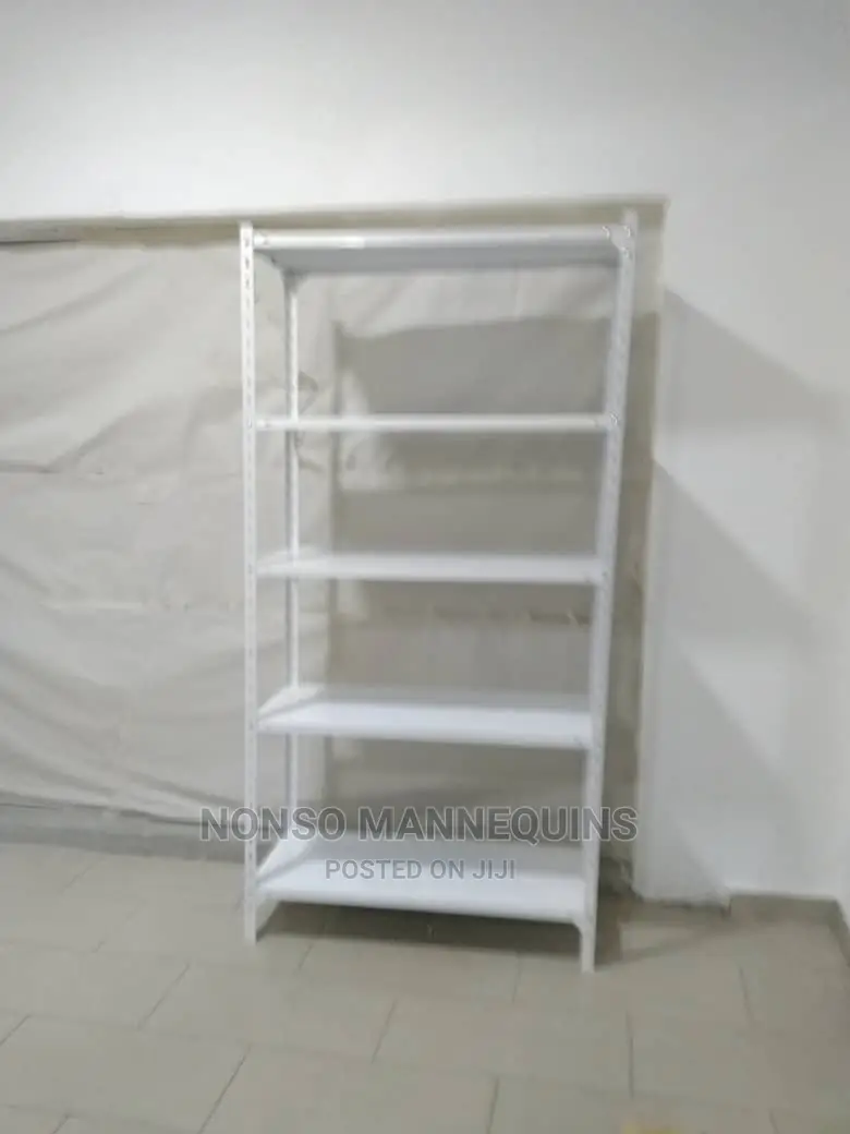 White Colour Angle Slotted Multi Purpose Display Racks