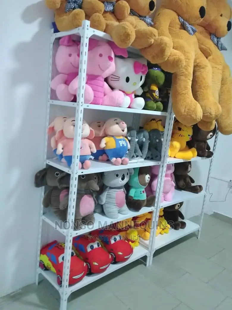 White Colour Angle Slotted Multi Purpose Display Racks