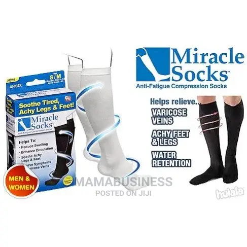 2 in 1 Dr Miracle's Anti Fatigue Compression Socks - White