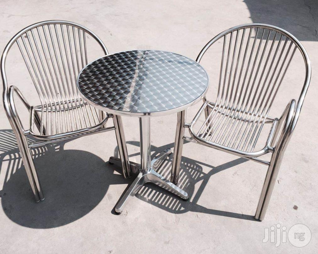 Stainless Aluminum Table and Chairs