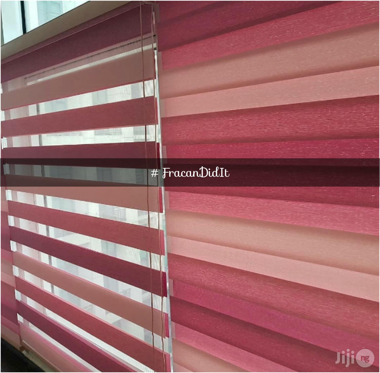 Triple Pink Window Blinds. Limited Edition