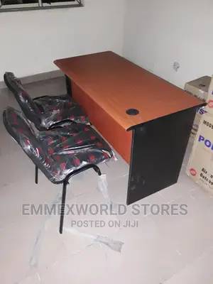 4ft Office Table and Two Chairs