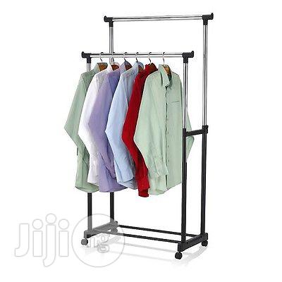 Double Bar Adjustable Cloth Rack