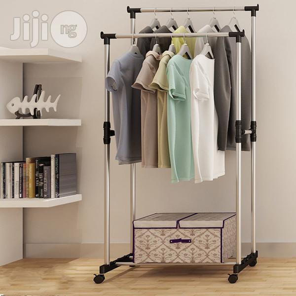 Double Bar Adjustable Cloth Rack